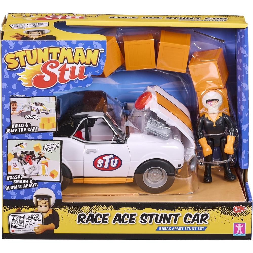 Stuntman Stu Race Ace Stunt Car Break Apart Stunt Set Playmates Toys New in Box!